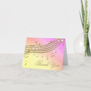 Love Song Notes Dank je wel Bedankkaart