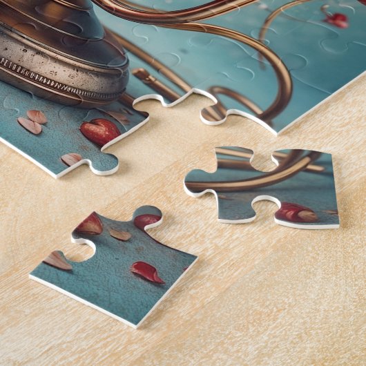 Love & Song - Ouderwetse microfoonpuzzel Legpuzzel (Zijkant)