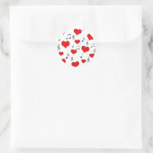 Love song ronde sticker (Tas)
