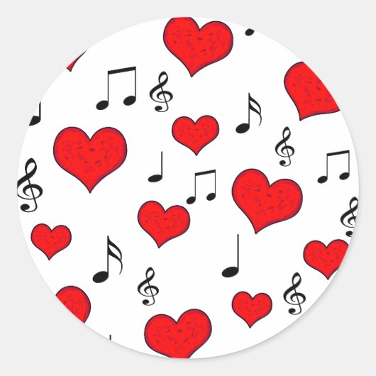 Love song ronde sticker (Voorkant)