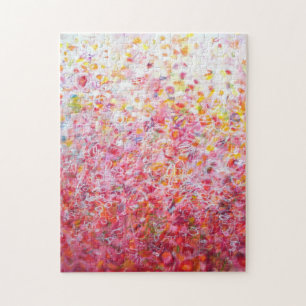 Love Song - Roze Abstract schilderen Legpuzzel