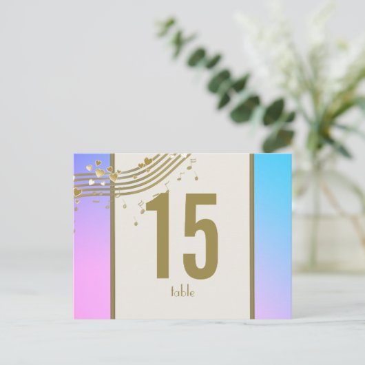 Love Song Tafelnummer (Staand voorkant)