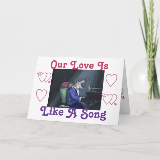 Love Song Wenskaart Feestdagen Kaart (Voorkant)