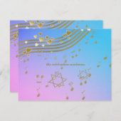 Love Songs Bat Mitswa Receptie Kaart (Voorkant / Achterkant)