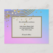 Love Songs Bat Mitswa Receptie Kaart (Achterkant)