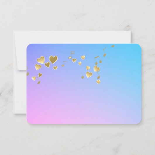 Love Songs Bat Mitswa Response Kaart (Achterkant)