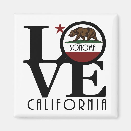LOVE Sonoma California Magneet (Voorkant)