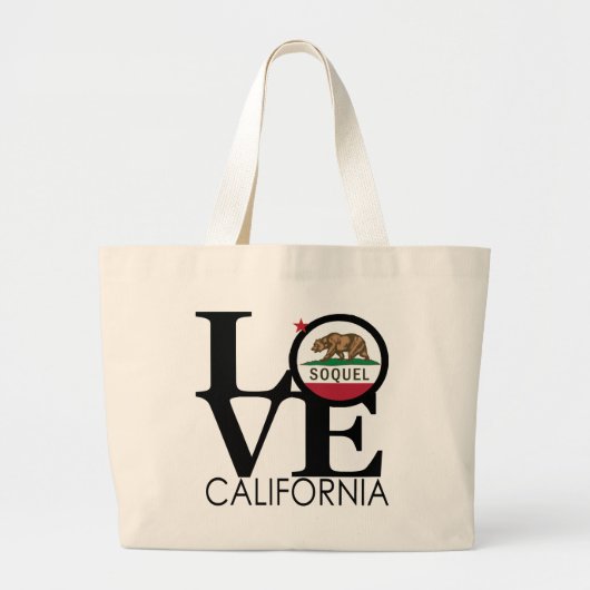 LOVE Soquel CA Grote Tote Bag (Voorkant)