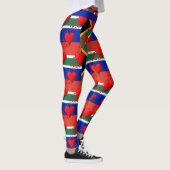 LOVE SOUTH AFRICA Red Hearts RUN YOUR RACE Custom Leggings (Rechts)