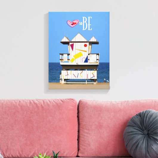 Love South Beach 6 ST Canvas Afdruk (Insitu (Woonkamer))