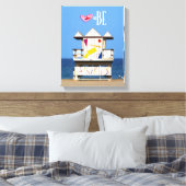 Love South Beach 6 ST Canvas Afdruk (Insitu (Slaapkamer))