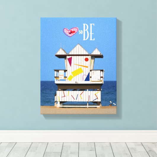 Love South Beach 6 ST Canvas Afdruk (Insitu (Houten vloer))