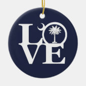 LOVE South Carolina Keramisch Ornament (Voorkant)