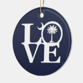 LOVE South Carolina Keramisch Ornament (Links)