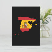 Love Spain Gift Spain Pride Heart Kaart (Staand voorkant)