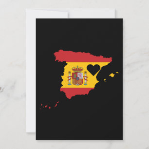 Love Spain Gift Spain Pride Heart Kaart