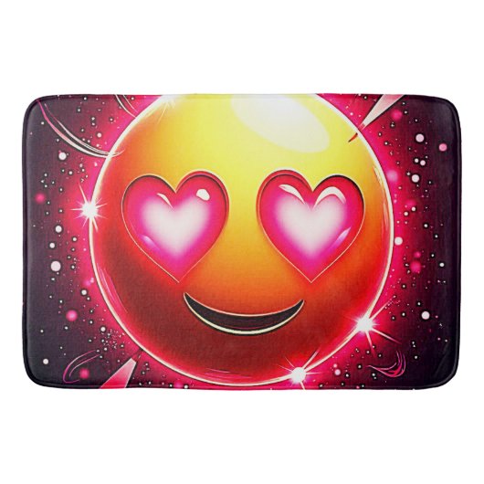 Love Sparkle Emoji Hearts Badmat (Voorkant)