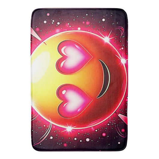 Love Sparkle Emoji Hearts Badmat (Voorkant Verticaal)