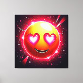 Love Sparkle Emoji Hearts Canvas Afdruk (Voorkant)