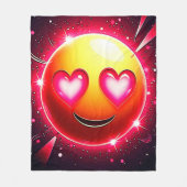 Love Sparkle Emoji Hearts Fleece Deken (Voorkant)