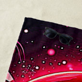 Love Sparkle Emoji Hearts Strandlaken (In situ)