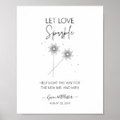 Love Sparkle Sign Wedding Reception Sendoff G400 Poster (Voorkant)