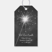 Love Sparkles Gift Label - zwart Cadeaulabel (Voorkant)