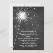 Love Sparkles Verloving Invitation Kaart (Voorkant)