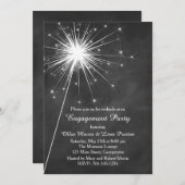 Love Sparkles Verloving Invitation Kaart (Voorkant / Achterkant)