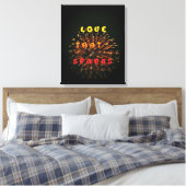 Love Sparks: Ontsteken de nacht met gouden passie Canvas Afdruk (Insitu (Slaapkamer))