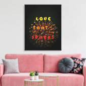 Love Sparks: Ontsteken de nacht met gouden passie Canvas Afdruk (Insitu (Woonkamer))