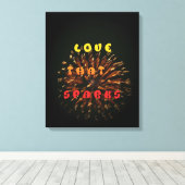 Love Sparks: Ontsteken de nacht met gouden passie Canvas Afdruk (Insitu (Houten vloer))
