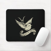 Love Sparrow  Tattoo Design Muismat (Met muis)