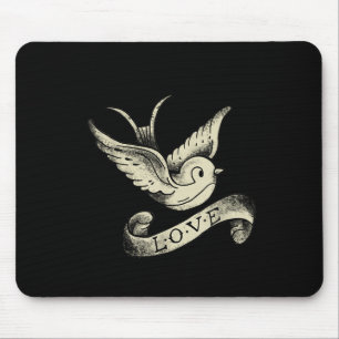 Love Sparrow  Tattoo Design Muismat