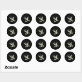Love Sparrow Tattoo Design Ronde Sticker (Vel)