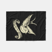 Love Sparrow Vintage Tattoo Design  Fleece Deken (Voorkant (Horizontaal))