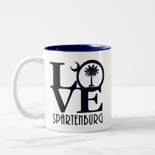LOVE Spartenburg SC Tweekleurige Koffiemok