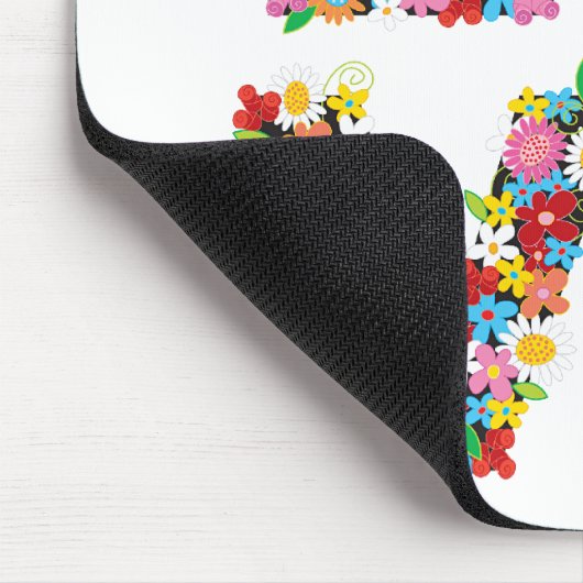 LOVE Spring Flowers Mousepad Muismat (Hoek)