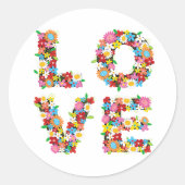 LOVE Spring Flowers Sticker (Voorkant)