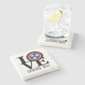 LOVE Spring Hill Tennessee Stenen Onderzetter (Zijkant)