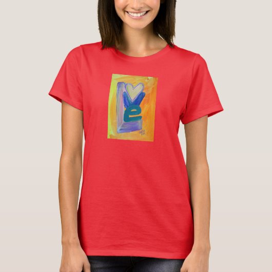 Love Spring Inspirerend Word Stack Art Shirten T-shirt (Voorkant)