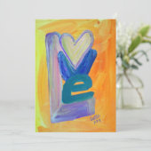 Love Spring Stack Invites or Invites Kaart (Staand voorkant)