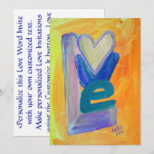 Love Spring Stack Invites or Invites Kaart (Voorkant / Achterkant)
