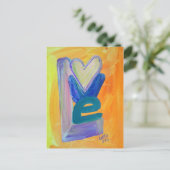 Love Spring Stack Waterverf Briefkaart (Staand voorkant)
