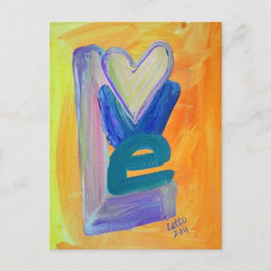 Love Spring Stack Waterverf Briefkaart (Voorkant)