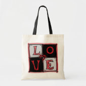 Love square bag tote bag (Voorkant)