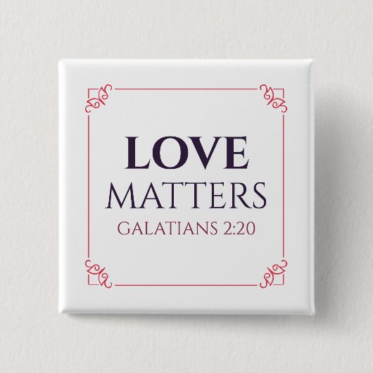 Love Square Button (Voorkant)