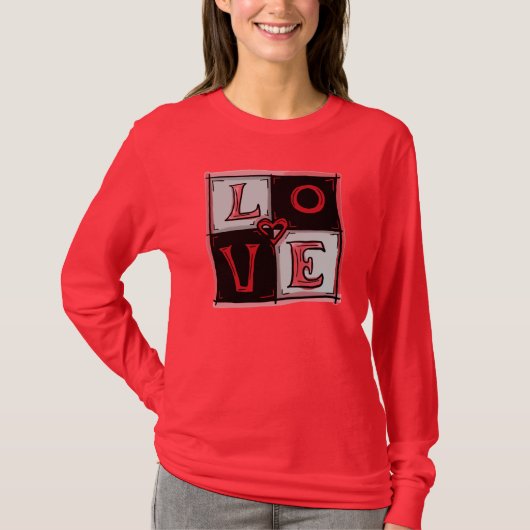 Love square dames shirt (Voorkant)