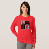 Love square dames shirt (Voorkant volledig)