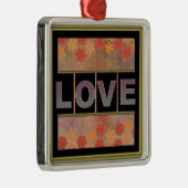 Love Square Metal Ornament (Rechts)